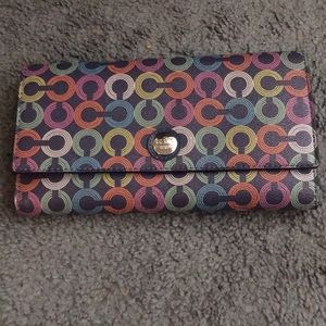 Authentic Coach wallet & matching checkbook cover